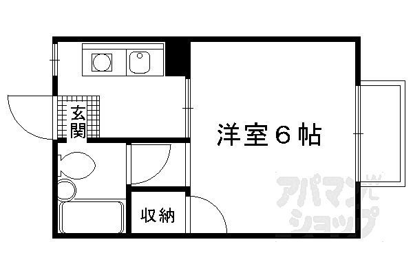 ベルハイツ 101｜京都府京都市伏見区西大文字町(賃貸アパート1K・1階・18.00㎡)の写真 その2