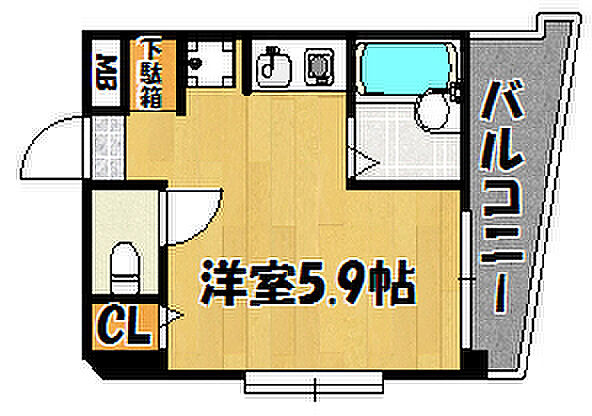 サンエキューズII 1001｜兵庫県明石市野々上3丁目(賃貸マンション1R・10階・20.68㎡)の写真 その2