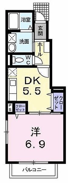 ソレイユ 106｜兵庫県小野市天神町(賃貸アパート1DK・1階・38.15㎡)の写真 その2