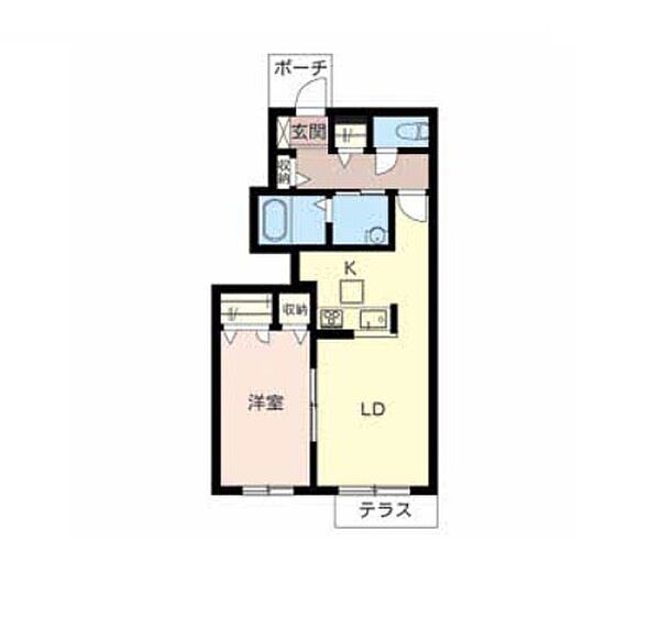 エステート今宿 102｜兵庫県姫路市東今宿5丁目(賃貸アパート1LDK・1階・46.44㎡)の写真 その2