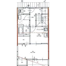 SENSE三木本町 2階1DKの間取り