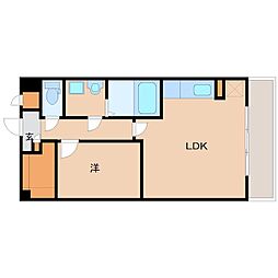 マメゾン金楽寺 1階1LDKの間取り