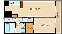 レジデンスファーベス 1LDKの間取図画像