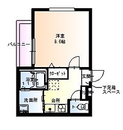 フジパレス西桜木町 1Kの間取図画像