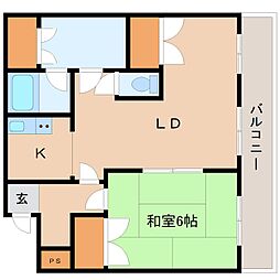 プレシード 1LDKの間取図画像