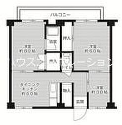ビレッジハウス常吉1号 3DKの間取図画像