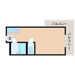 ダイバーシティムコガワ ワンルームの間取図画像