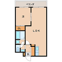 エトワール21 1LDKの間取図画像