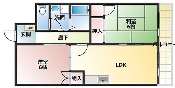 光琳 ｜兵庫県尼崎市富松町３丁目(賃貸マンション2LDK・5階・51.30㎡)の写真 その2