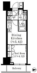 ルフォンプログレ文京湯島 9階1DKの間取り