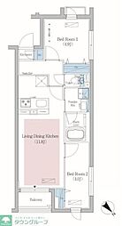アーバネックス文京小石川 3階2LDKの間取り