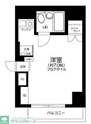 トップ尾久駅前 3階ワンルームの間取り