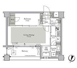 パークキューブ西ヶ原ステージ 2階1LDKの間取り