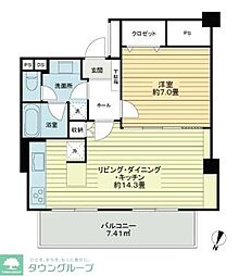 ＮＫ麹町コータース 0907 9階1LDKの間取り