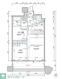 パークタワー勝どき　サウス棟 9階2LDKの間取り