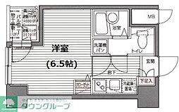 ガラ・シティ京橋 7階1Kの間取り