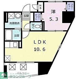 グランドルチェ　白山 6階1LDKの間取り