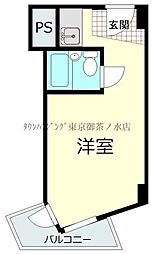 インペリアルお茶の水 3階ワンルームの間取り