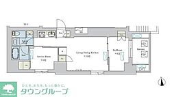 Brillia ist 浅草 1SLDKの間取図画像