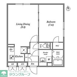グランパセオ茗荷谷 1LDKの間取図画像