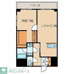 シルキーハイツ九段南2号館 1LDKの間取図画像
