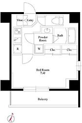 グランパセオ本郷壱岐坂 1Kの間取図画像