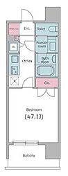 レジディア文京本郷 1Kの間取図画像