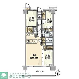 パークシティー高田馬場 3LDKの間取図画像
