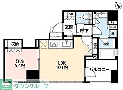 希神楽坂テラス(マレ 1LDKの間取図画像