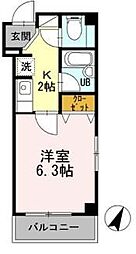 セントハイランド大塚 1Kの間取図画像