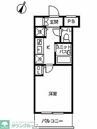 スカイコート文京白山第5 1Kの間取図画像