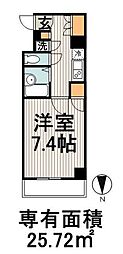 ラグーンシティ文京小石川 1Kの間取図画像