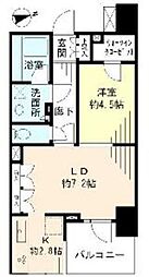 フォルム四谷外苑東 1LDKの間取図画像