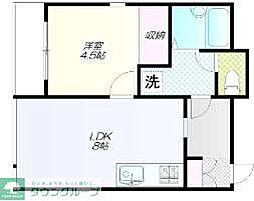 松屋ビル 1LDKの間取図画像