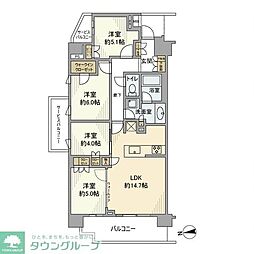 BrilliaOjimaGreenAvenue 4LDKの間取図画像