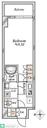 アーバンパーク浅草 1Kの間取図画像