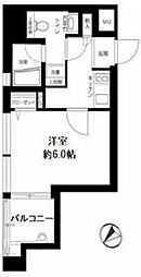 プレール・ドゥーク銀座東 1Kの間取図画像