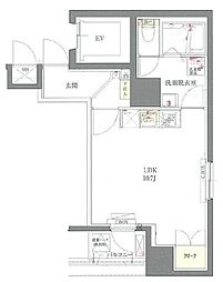 ユニーブル田端新町 ワンルームの間取図画像