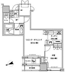 ウエストパークタワー池袋 1LDKの間取図画像