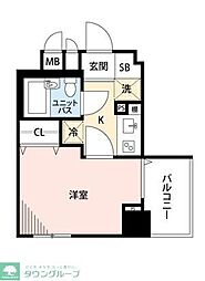 メインステージ御茶ノ水 1Kの間取図画像