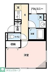 Dorf神楽坂 1Kの間取図画像