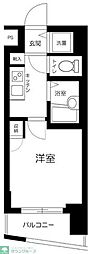 スカイコート後楽園EAST 1Kの間取図画像