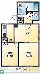 PLACE・T 2DKの間取図画像