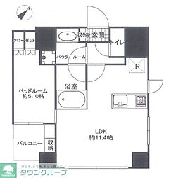 OPENRESIDENCIA千代田東神田 1LDKの間取図画像