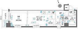 ズーム駒込 1Kの間取図画像