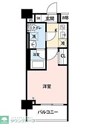 メインステージ白山2 1Kの間取図画像