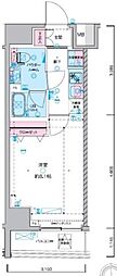 ジェノヴィア東神田グリーンヴェール 1DKの間取図画像