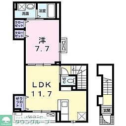 カーサTM 1LDKの間取図画像