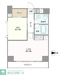YOTSUYADUPLEXD-R 1LDKの間取図画像