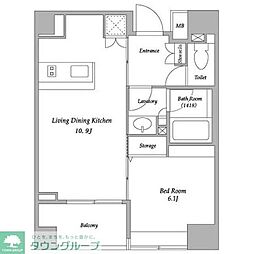 BPRレジデンス蔵前 1LDKの間取図画像